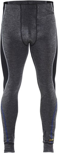Blåkläder lange onderbroek 100% merino warm 18491732 | medium grijs zwart | maat l - 7330509423431