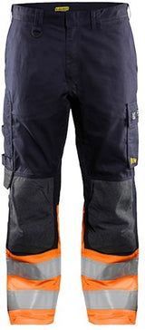 Blåkläder multinorm inherent werkbroek 14881513 | marineblauw oranje | maat 44 - 7330509720370