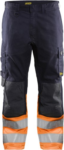 Blåkläder multinorm inherent werkbroek 14881513 | marineblauw oranje | maat 50 - 7330509720400