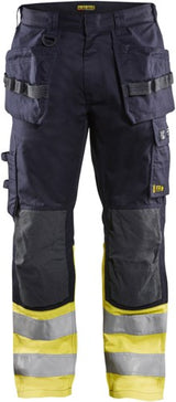 Blåkläder multinorm werkbroek inherent 14891512 | marine high vis geel | maat 48 - 7330509627334