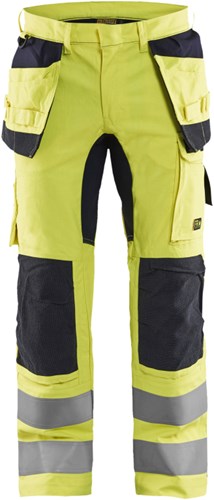 Blåkläder multinorm werkbroek inherent met stretch 15871512 | high vis geel marineblauw | maat 62 - 7330509662519