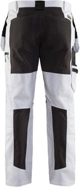 Blåkläder schilders werkbroek met stretch 19101000-1099 | wit zwart | maat c44 - 7330509622452