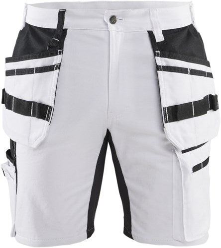 Blåkläder schildersshort met stretch x1900 19111000 | wit zwart | maat 46 - 7330509827611