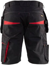 Blåkläder service short met spijkerzakken 14941330 | zwart rood | maat 52 - 7330509689059