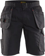 Blåkläder service short met spijkerzakken 14941330 | zwart rood | maat 56 - 7330509689073
