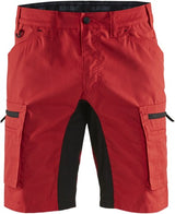 Blåkläder service short stretch 14491845 | rood zwart | maat 44 - 7330509586648