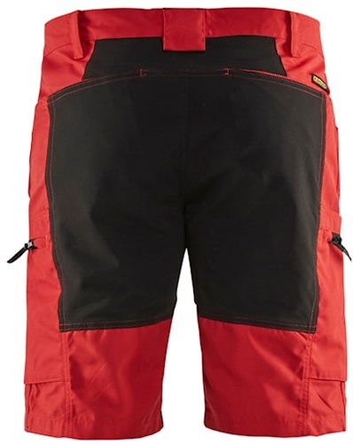 Blåkläder service short stretch 14491845 | rood zwart | maat 48 - 7330509586662