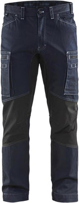 Blåkläder service werkbroek denim stretch 14591142 | marineblauw zwart | maat 54 - 7330509485927