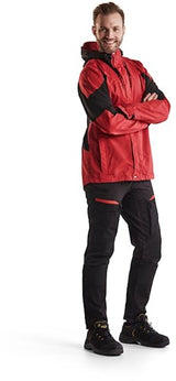 Blåkläder service werkbroek met stretch 14561845 | zwart rood | maat 48 - 7330509651490