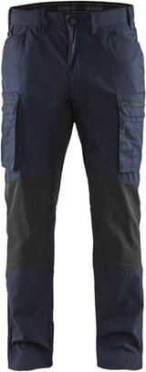 Blåkläder service werkbroek met stretch 14591845 | donker marineblauw zwart | maat 52 - 7330509498323