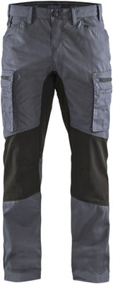 Blåkläder service werkbroek met stretch 14591845 | grijs zwart | maat 60 - 7330509498781