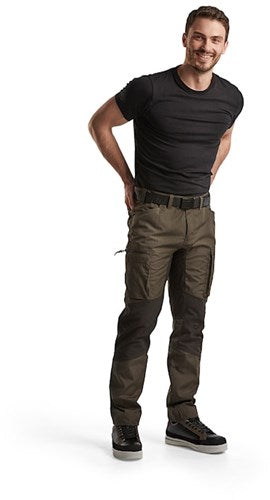 Blåkläder service werkbroek met stretch 14591845 | groen zwart | maat 46 - 7330509645963