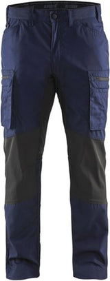 Blåkläder service werkbroek met stretch 14591845 | marineblauw zwart | maat 48 - 7330509498514