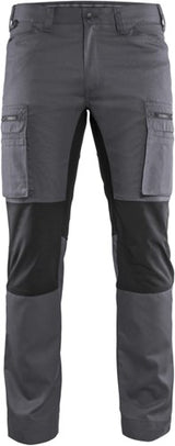 Blåkläder service werkbroek met stretch 14591845 | medium grijs zwart | maat 62 - 7330509748855