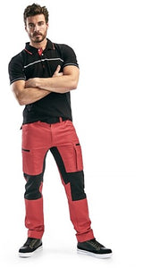 Blåkläder service werkbroek met stretch 14591845 | rood zwart | maat 44 - 7330509498071