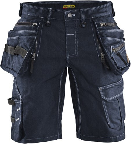 Blåkläder short denim stretch x1900 19921141 | marineblauw zwart | maat 60 - 7330509554432