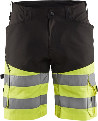 Blåkläder short met stretch high-vis 15411811 | zwart high vis geel | maat 44 - 7330509692110