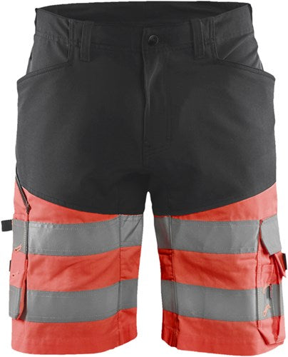 Blåkläder short met stretch high-vis 15411811 | zwart high vis rood | maat 46 - 7330509799499
