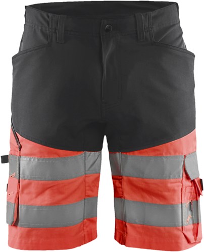 Blåkläder short met stretch high-vis 15411811 | zwart high vis rood | maat 54 - 7330509799536