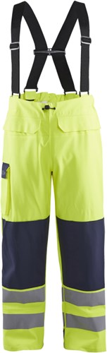 Blåkläder vlamvertragende regenbroek level 2 13132022 | high-vis geel marineblauw | maat l - 7330509783603