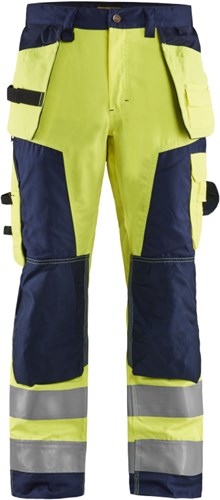 Blåkläder werkbroek high-vis 15681811 | high vis geel marineblauw | maat 52 - 7330509402320