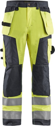 Blåkläder werkbroek high-vis 15681811 | high vis geel medium grijs | maat 52 - 7330509676189