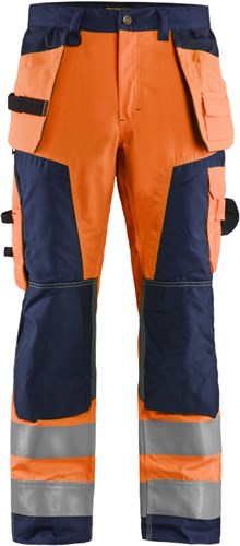 Blåkläder werkbroek high-vis 15681811 | high vis oranje marineblauw | maat 60 - 7330509402825