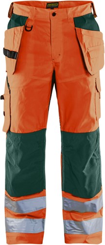 Blåkläder werkbroek high-vis met ventilatie 15651811 | high vis oranje groen | maat 50 - 7330509571620
