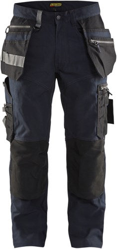 Blåkläder werkbroek met stretch 15901343 | donker marineblauw zwart | maat 58 - 7330509621707