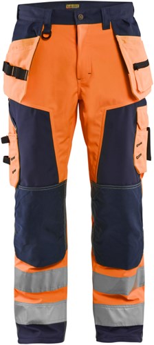 Blåkläder werkbroek softshell high-vis 15672517 | high vis oranje marineblauw | maat 56 - 7330509406090