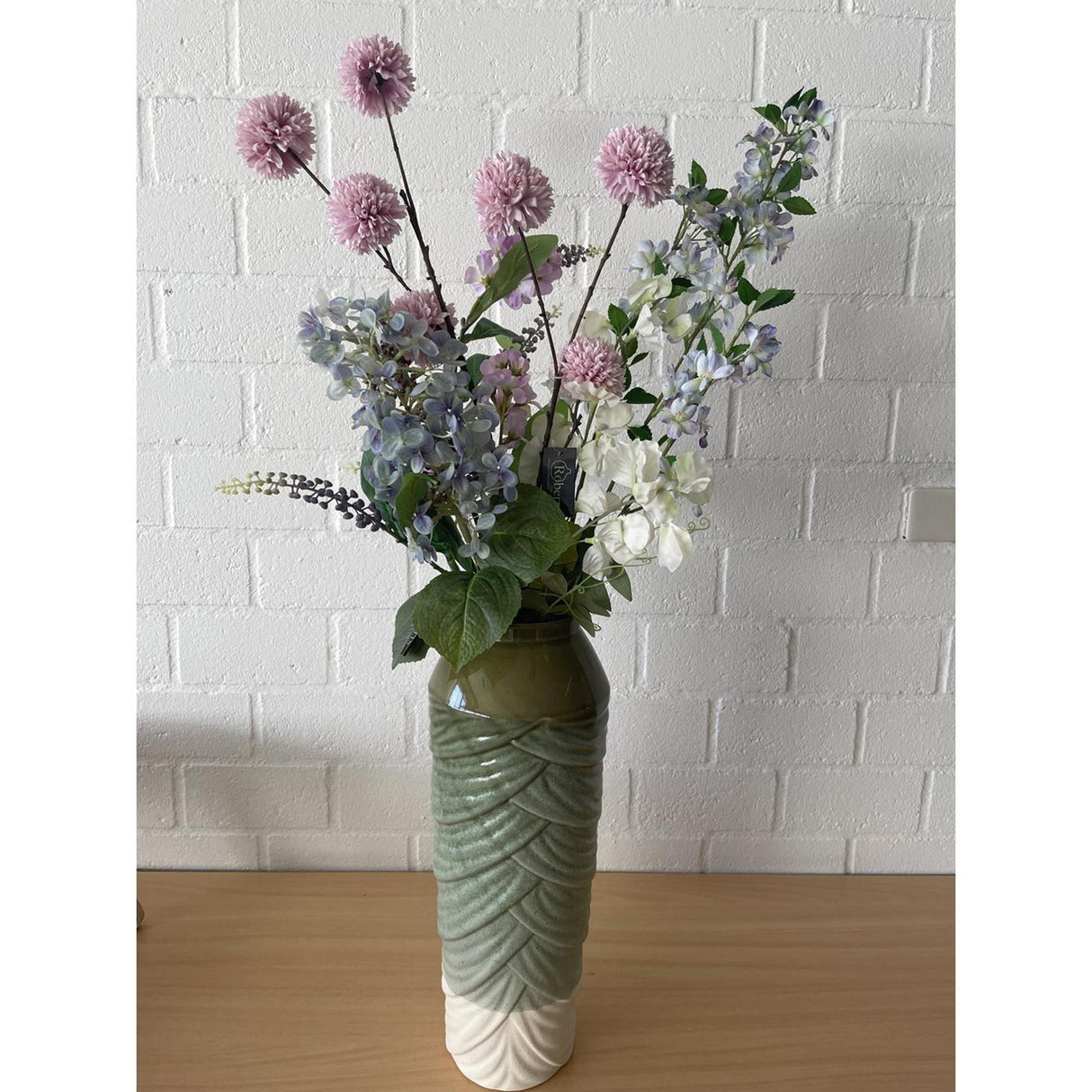 Roberts collection kunstbloem sweet pea spray 76cm wit