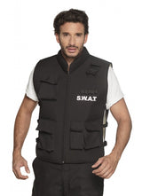 Boland Dress-up-Anzug Swat-Officer Männer Schwarz Größe L xl