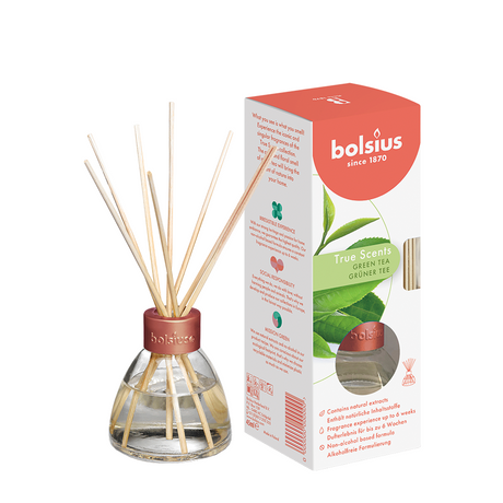 Bolsius Aromadiffusor 45 ml wahre Düfte grüner Tee | 3 Stück