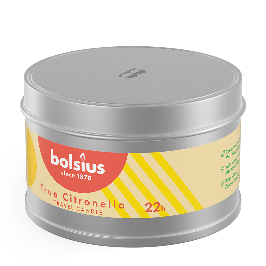 Bolsius Citronella Kerze Dose echt | 4 Stück