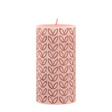 Bolsius Stumpenkerze Silhouette Misty Pink mit Aufdruck 130x68 mm