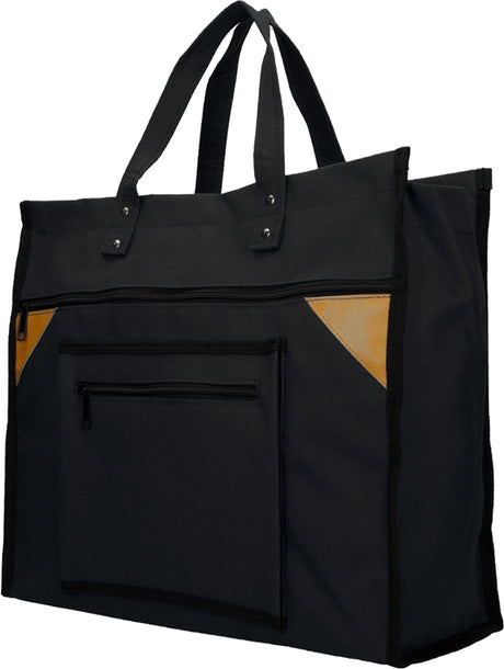 Einkaufstasche Canvas breit schwarz