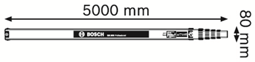 Bosch Zubehör Messstab GR 500 Professional | Baulaser-Messlatte - 0601094300