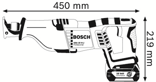 Bosch Blue GSA 18 V-Li Akku-Säbelsäge | ohne Batterien und Ladegerät - 060164j000