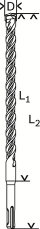 Bosch Zubehör SDS-Plus-5 Bohrer 4 Spiralen | 15x100x165mm - 1618596187
