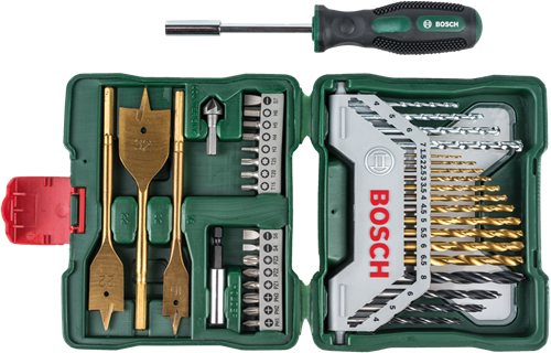 Bosch accessoires bosch x-line borenset - 40-delig - titanium plus serie - voor hout, metaal en steen