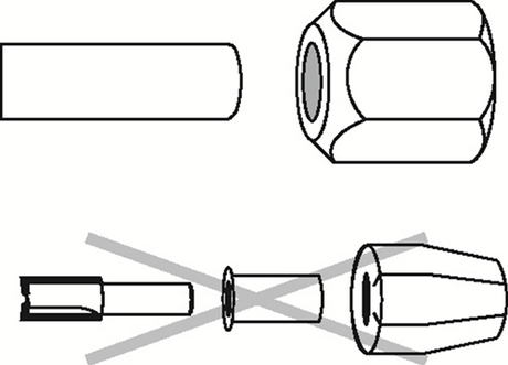 Bosch Spantang 6 mm für GOF- und GMF -Fräsmaschinen