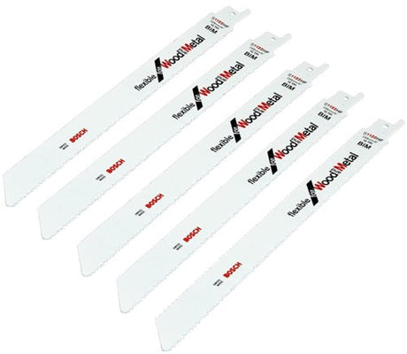 Bosch Zubehör 100x Säbelsägeblatt flexibel für Holz und Metall S1122HF - 2608656034