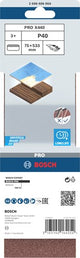 Bosch Zubehör 3 Reifen 75x533 x440, am besten für Holz+Farbe, K40 - 2608606069