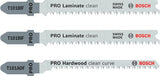 Bosch Zubehör 3-teiliges Stichsägeblatt-Set T 101 BIF; t 101 avon 2 Stück - 2608636429