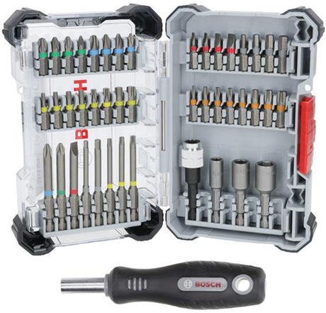Bosch accessoires bosch extra harde schroevendraaierset 44+1 st - 2607017732