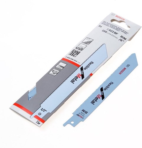 Bosch Zubehör 5x Säbelsägeblatt flexibel für Metall S922BF - 2608656014