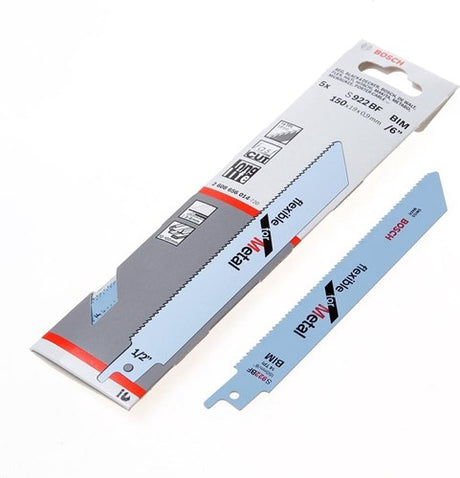 Bosch Zubehör 5x Säbelsägeblatt flexibel für Metall S922BF - 2608656014