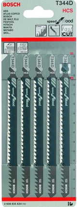 Bosch Zubehör 5-fach Geschwindigkeit für Holzstichsägeblatt T344D – 2608633a34