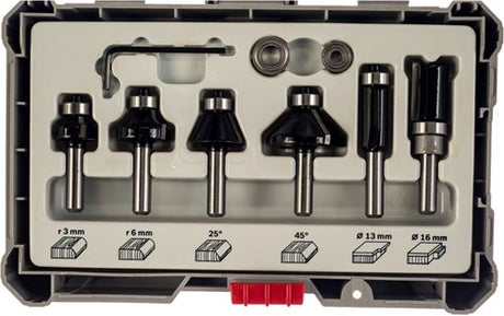 Bosch 8-teiliges gemischtes Frässet - Schaftdurchmesser 8 mm