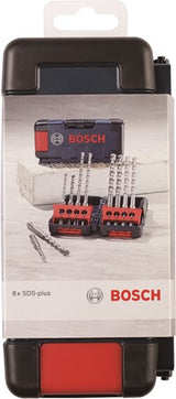 Bosch Zubehör 8-teiliges Hammerbohrer-Set SDS Plus-3 | Robuste Box – 2607019903